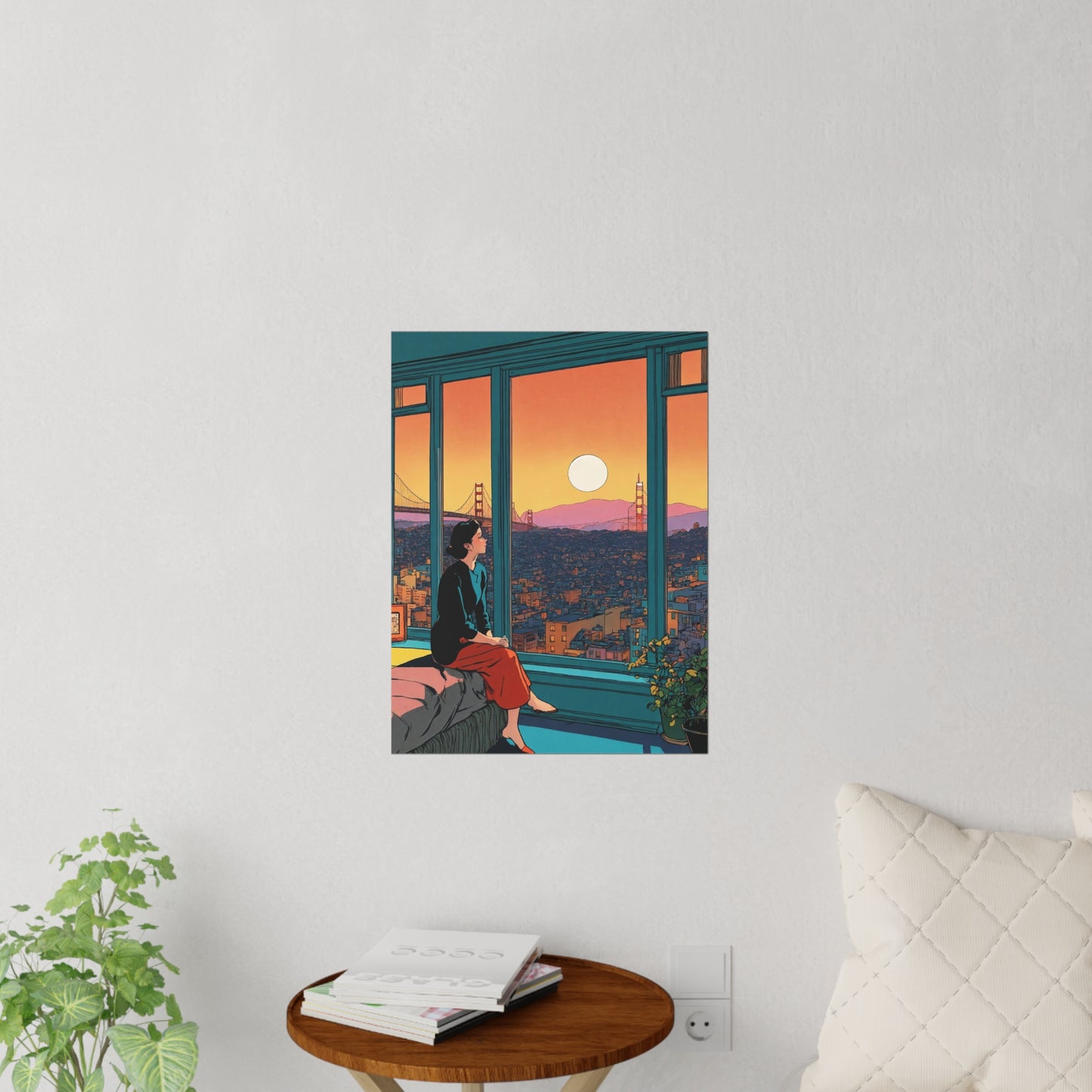 Sun set city Wall Decals