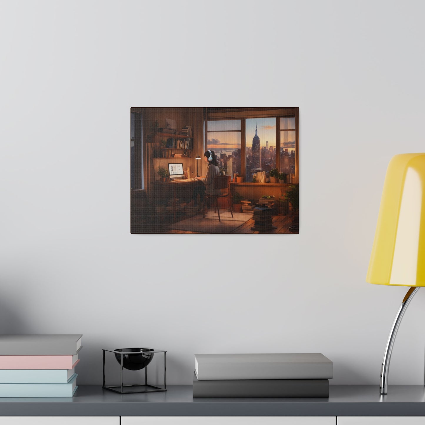 New York Serenity: Home Office Canvas Print Matte Canvas, Stretched, 0.75"