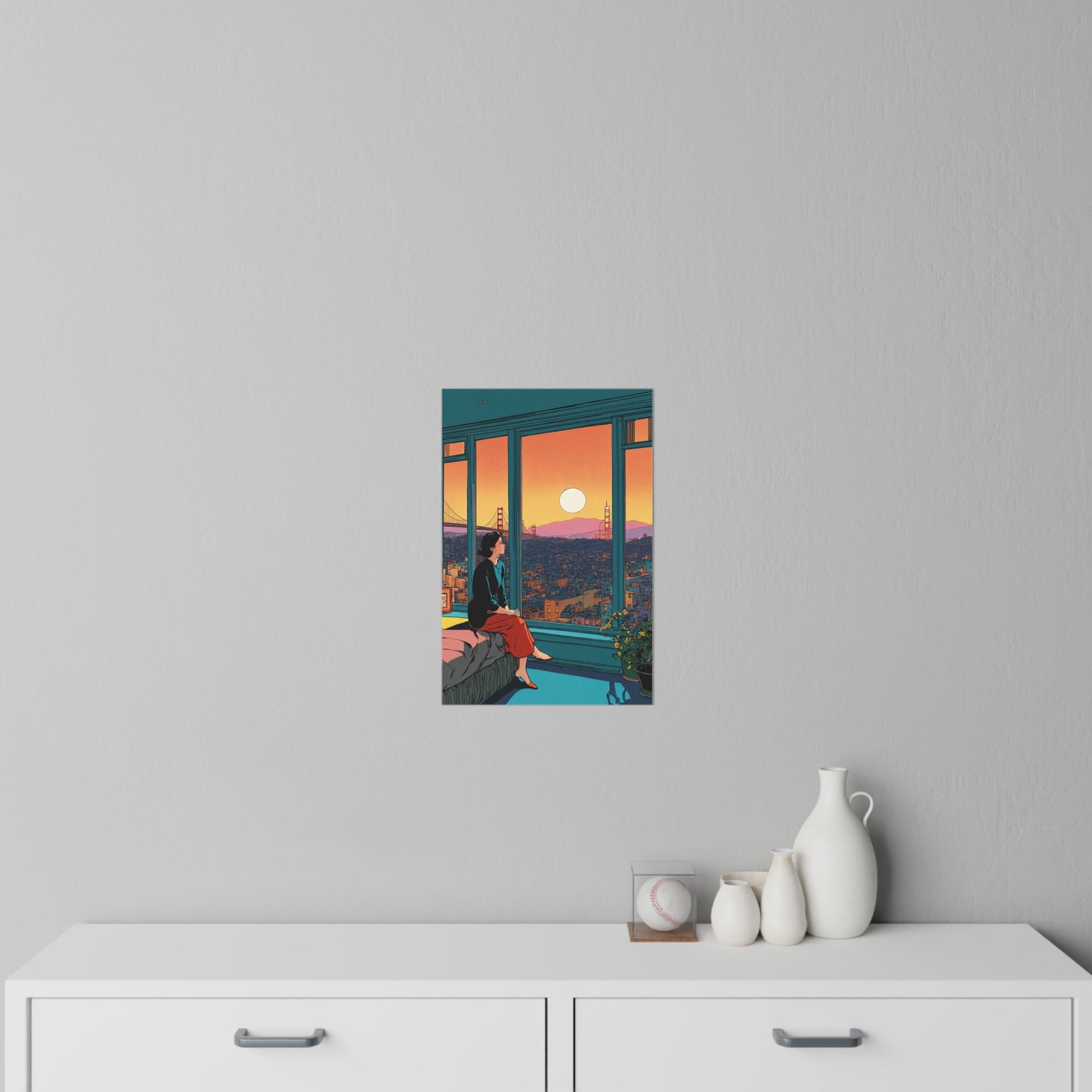 Sun set city Wall Decals