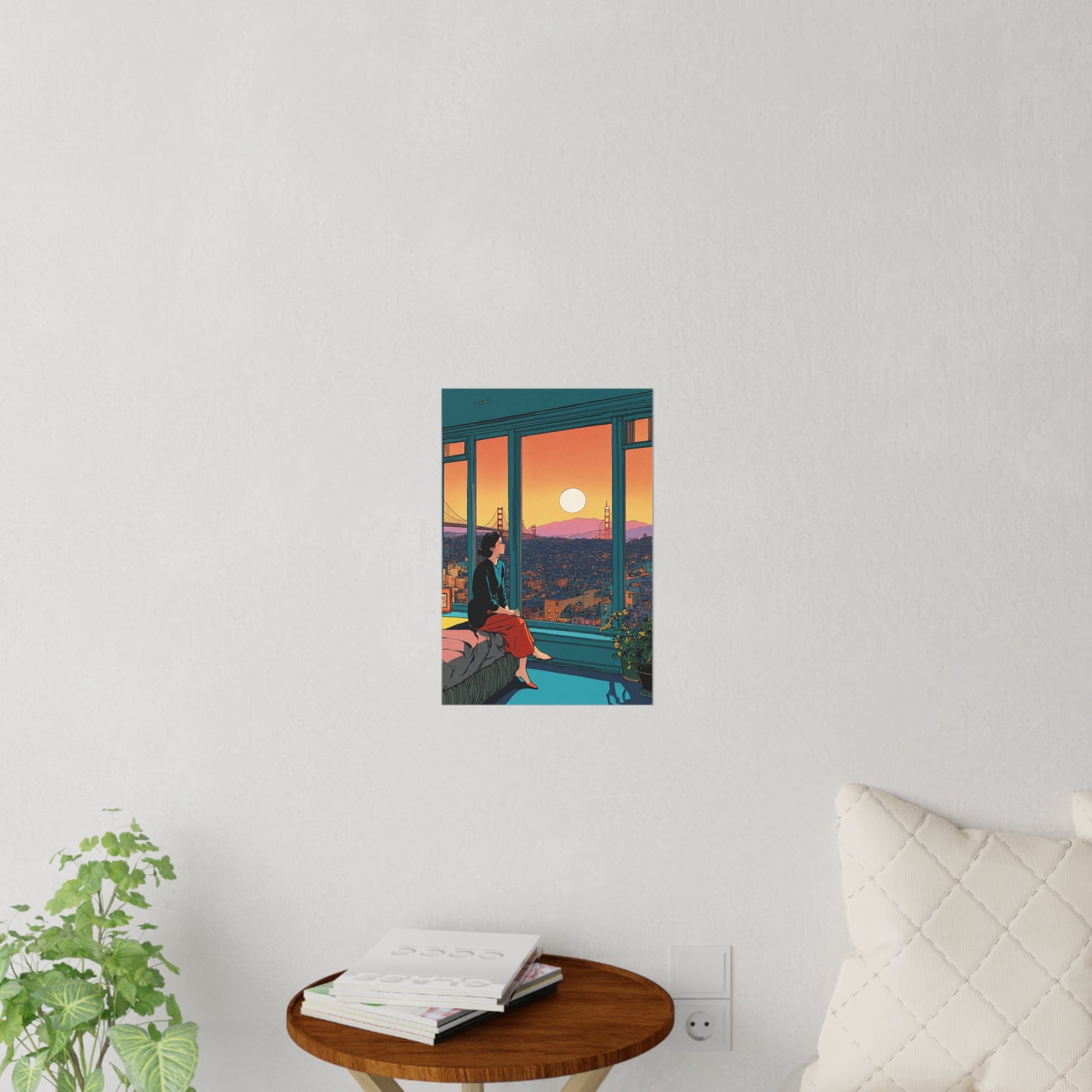 Sun set city Wall Decals