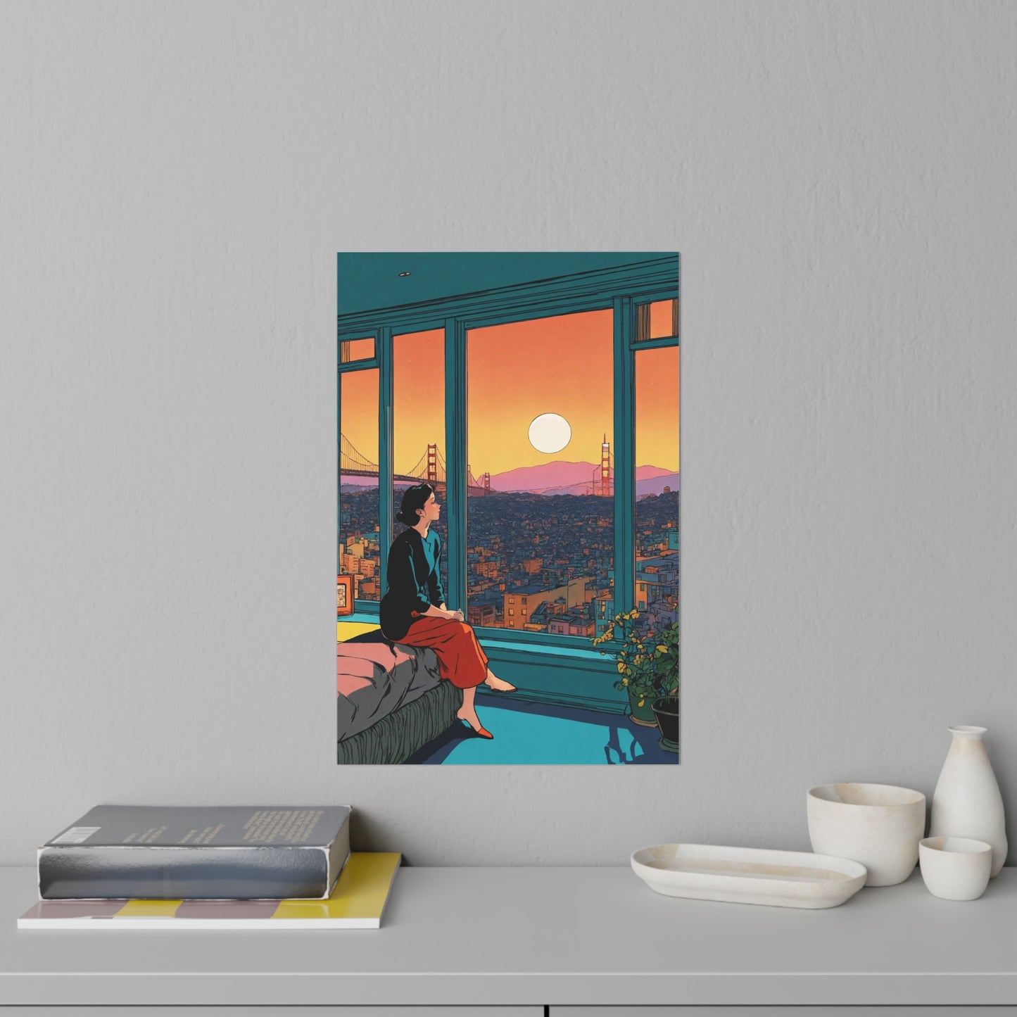 Sun set city Wall Decals