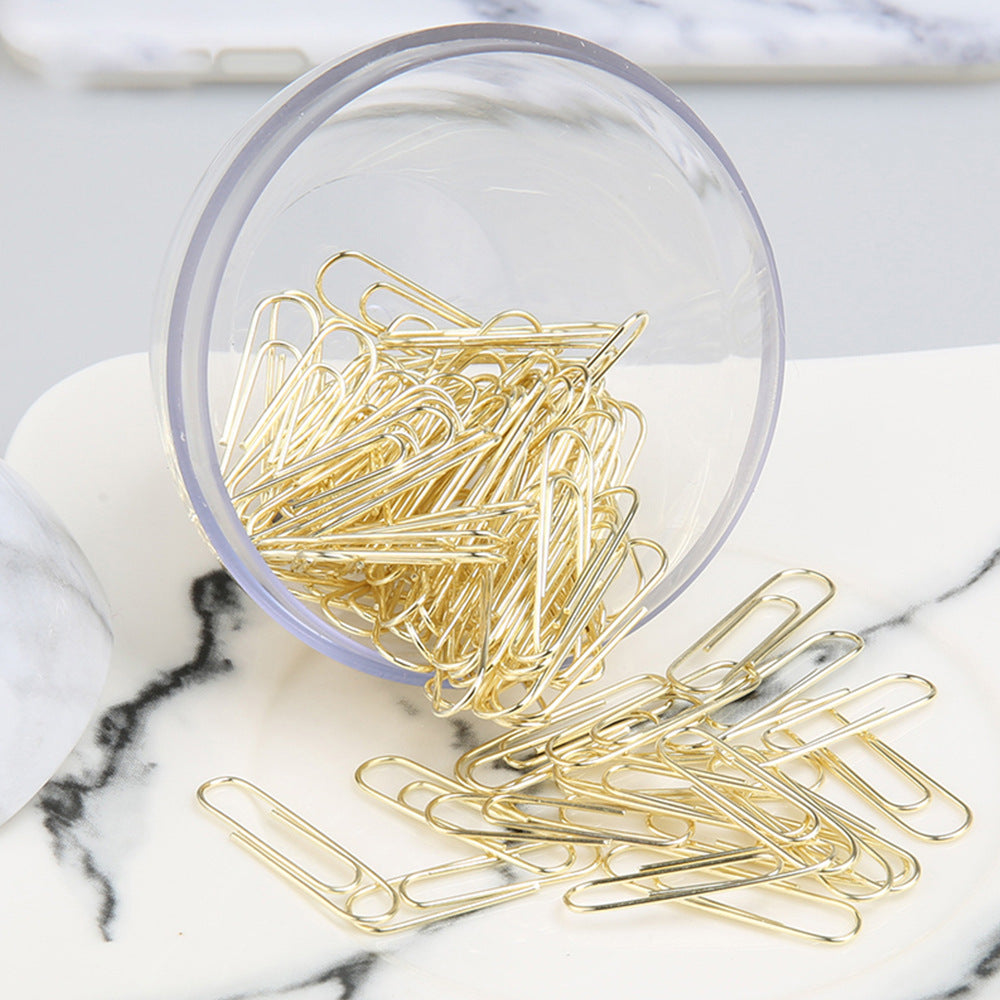 Marble Paper Clip Box  (Gold paper clips INCLUDED)