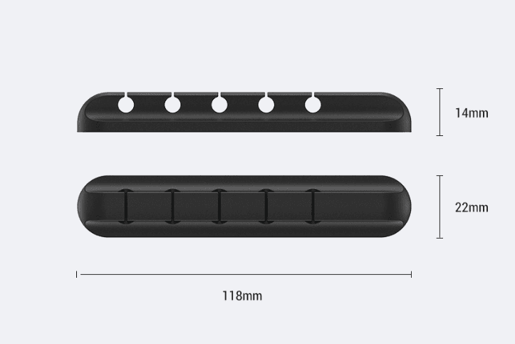 Silicone storage cable management clamp