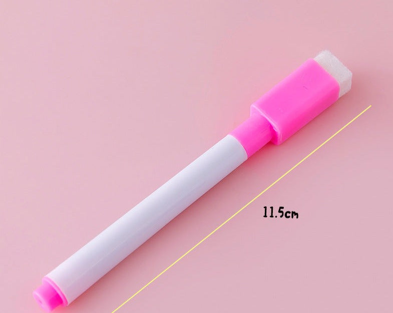 Environmentally Friendly Erasable Colored White Board Pen With Brush Pink